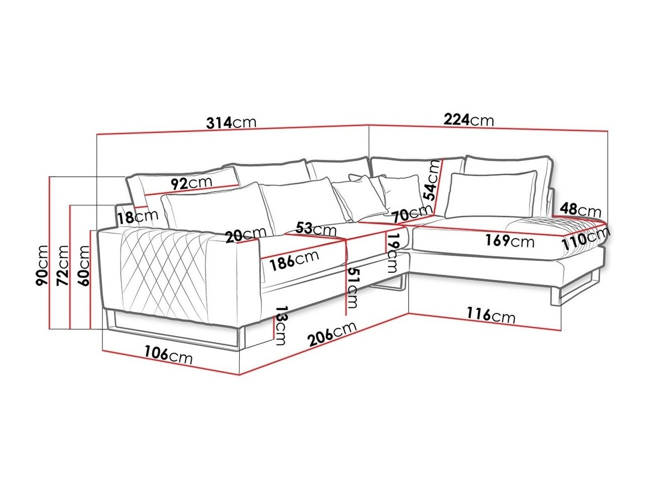 Minkštas kampas Kingsport 112 (Zaria 1)