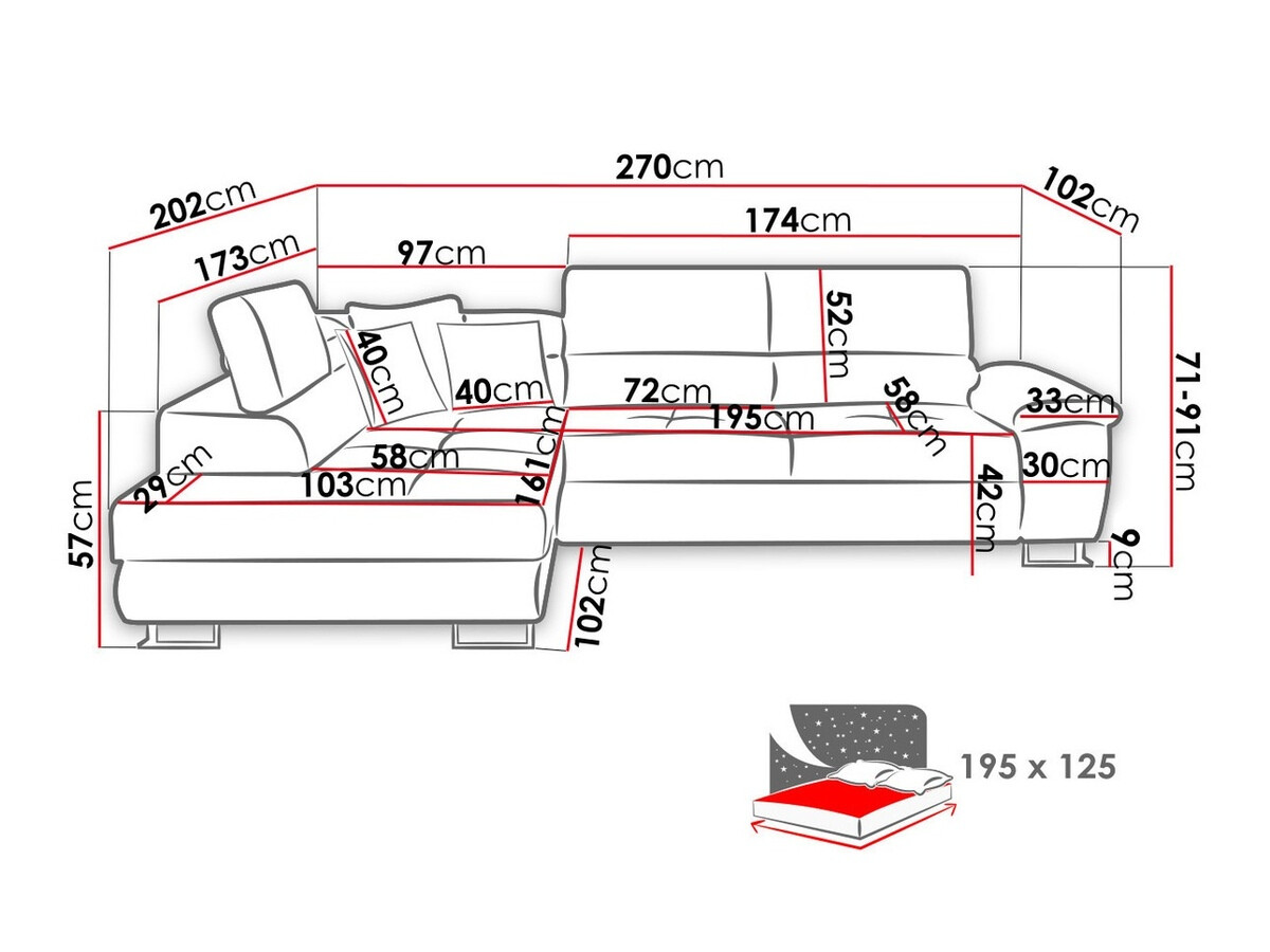 Minkštas kampas Comfivo Ruta VII (Otusso 02 + Sorriso 5)