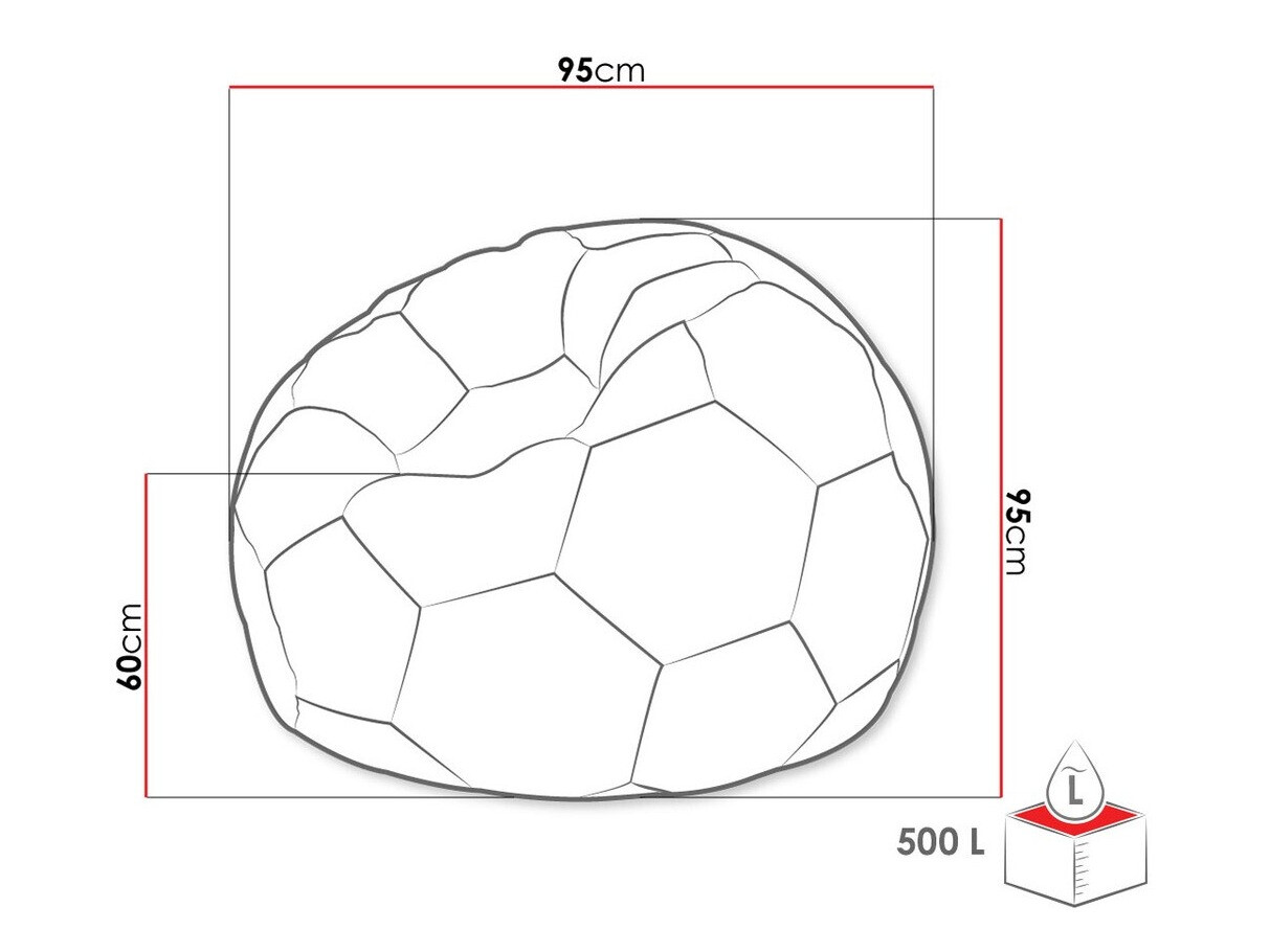 Sėdmaišis Comfivo 287 (Balta + Juoda)