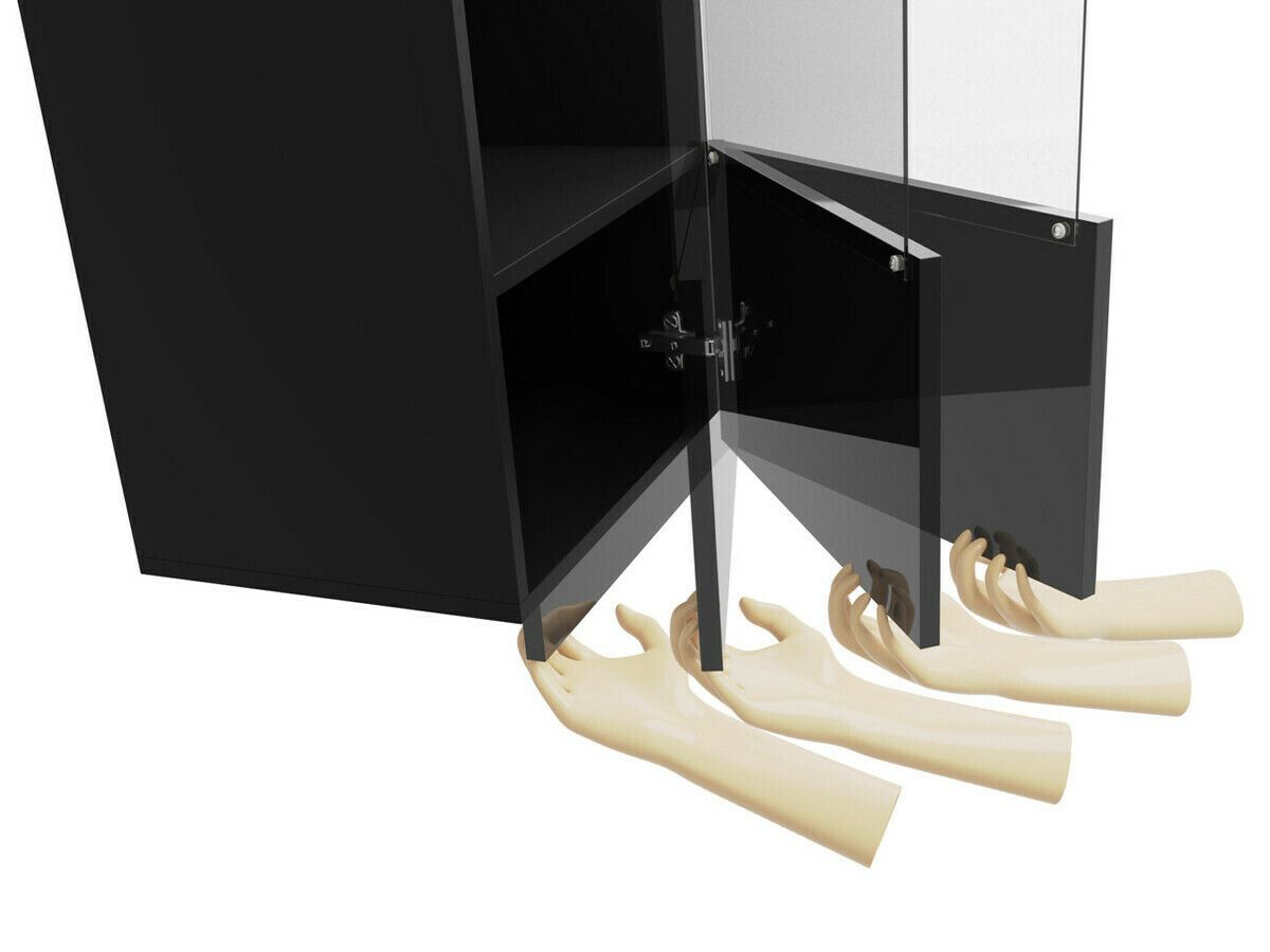 Svetainės komplektas Tivdalu 105 (Juoda + Blizgi juoda)