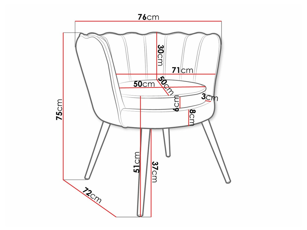 Fotelis Comfivo Univae (Pilka + Auksinė)