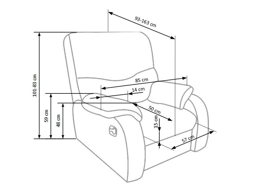 Fotelis reglaineris Houston 564 (Juoda)