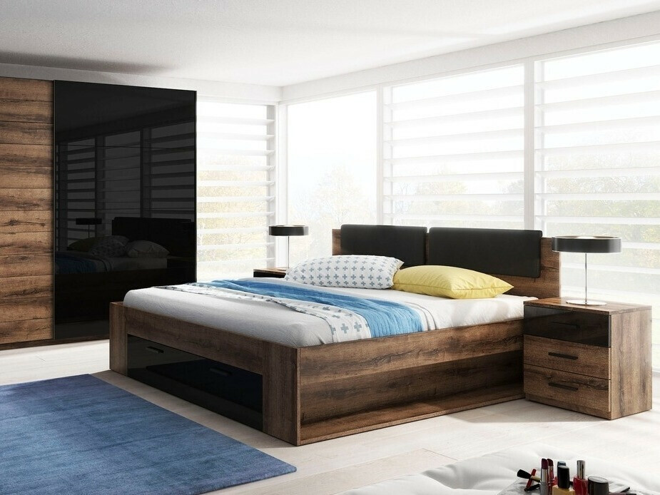 Lova Levruvu 106 (Monastery ąžuolas + Blizgi juoda)