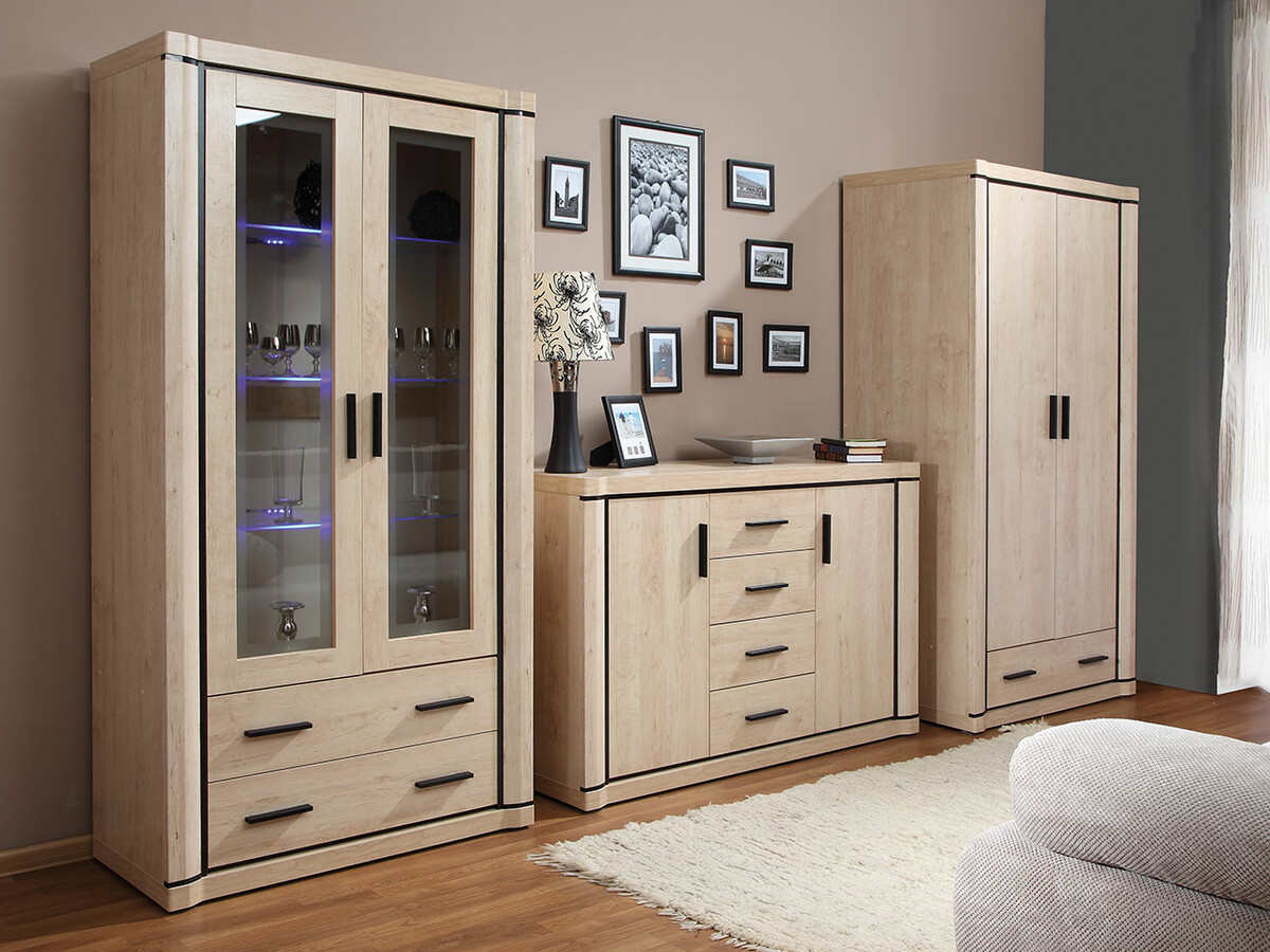 Svetainės komplektas Lorelie 125 (Sonomos ąžuolas)