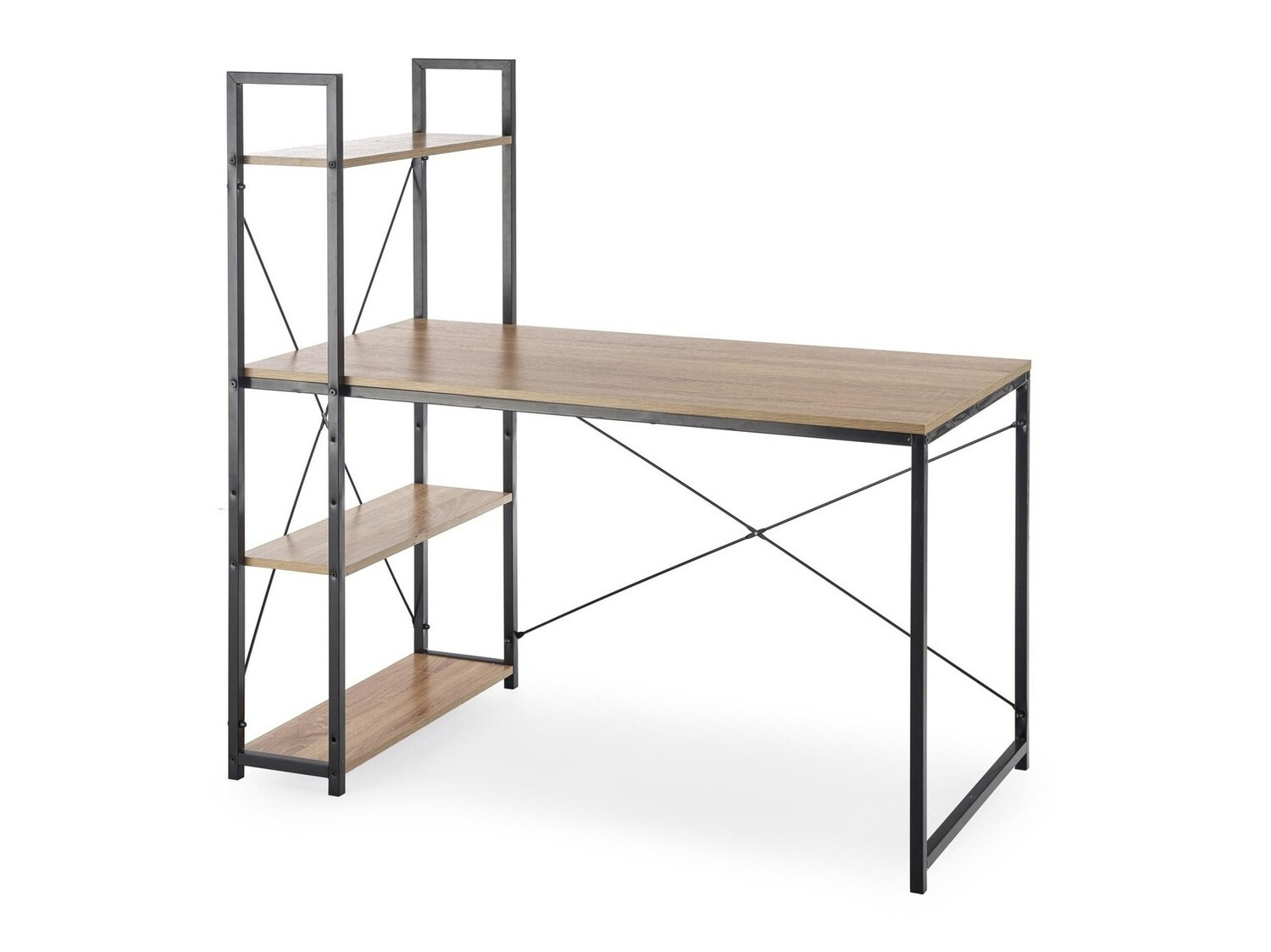 Darbo stalas Houston 1888 (Sonomos ąžuolas + Juoda)