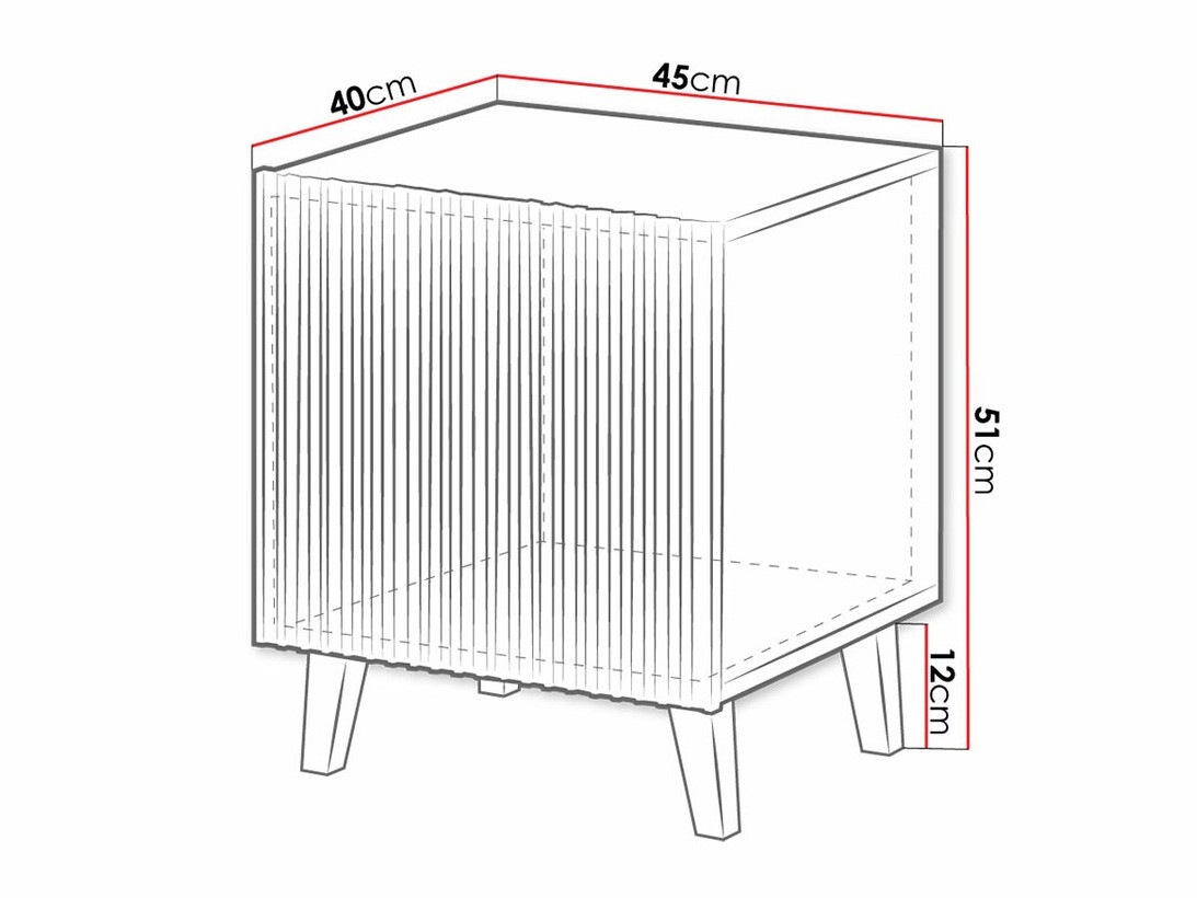 Naktinis staliukas Dicto (Juoda + Auksinė) (2vnt.)