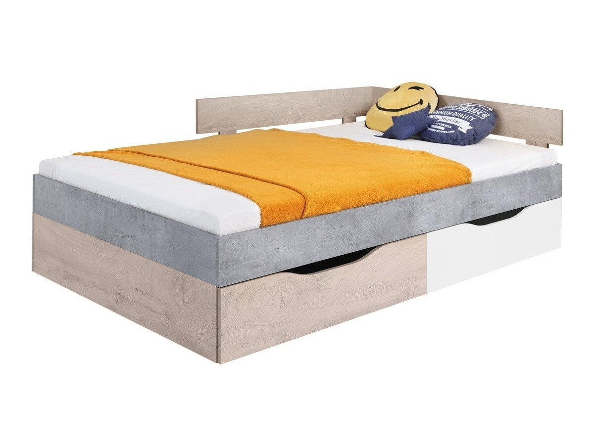 Lova Omaha J115 (Betonas + Balta + Ąžuolas)