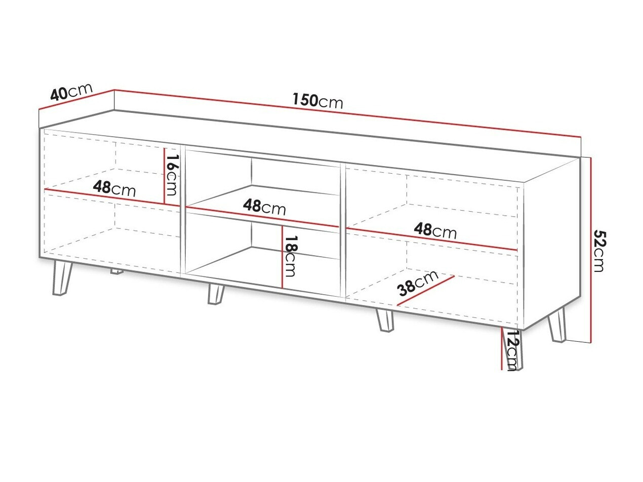 TV staliukas Dicto (Balta + Juoda)
