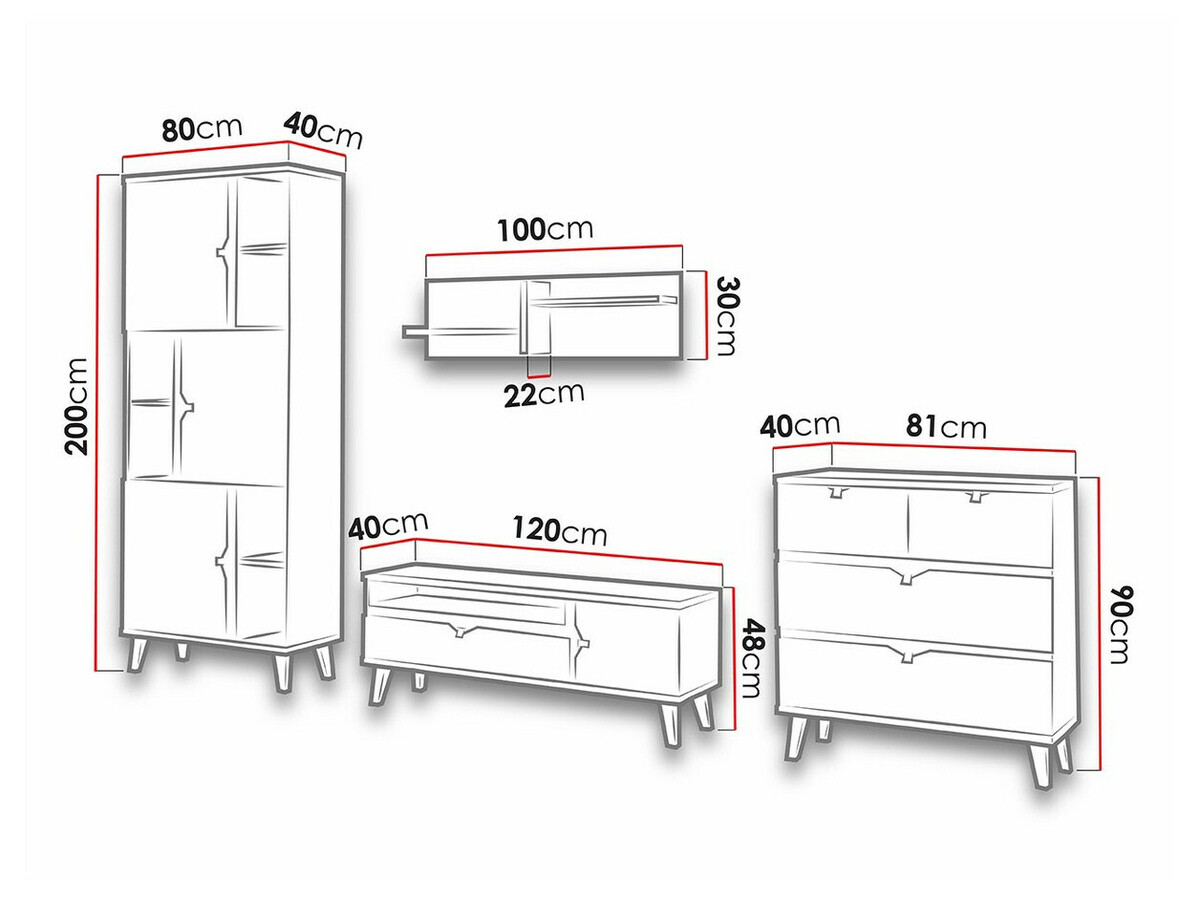 Svetainės komplektas Etrmoru 146
