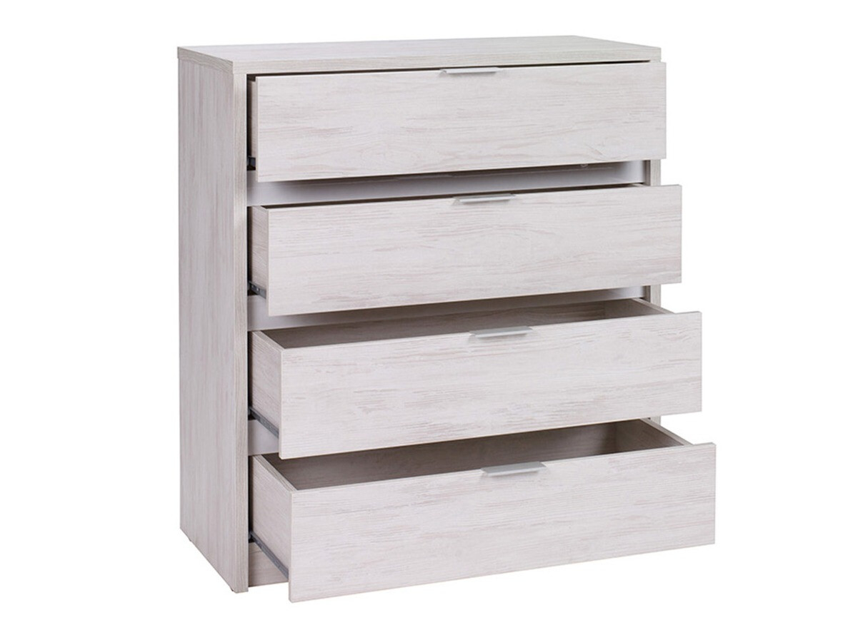 Svetainės komplektas Fivelbo 115 (Balintas ąžuolas + Blizgi balta)