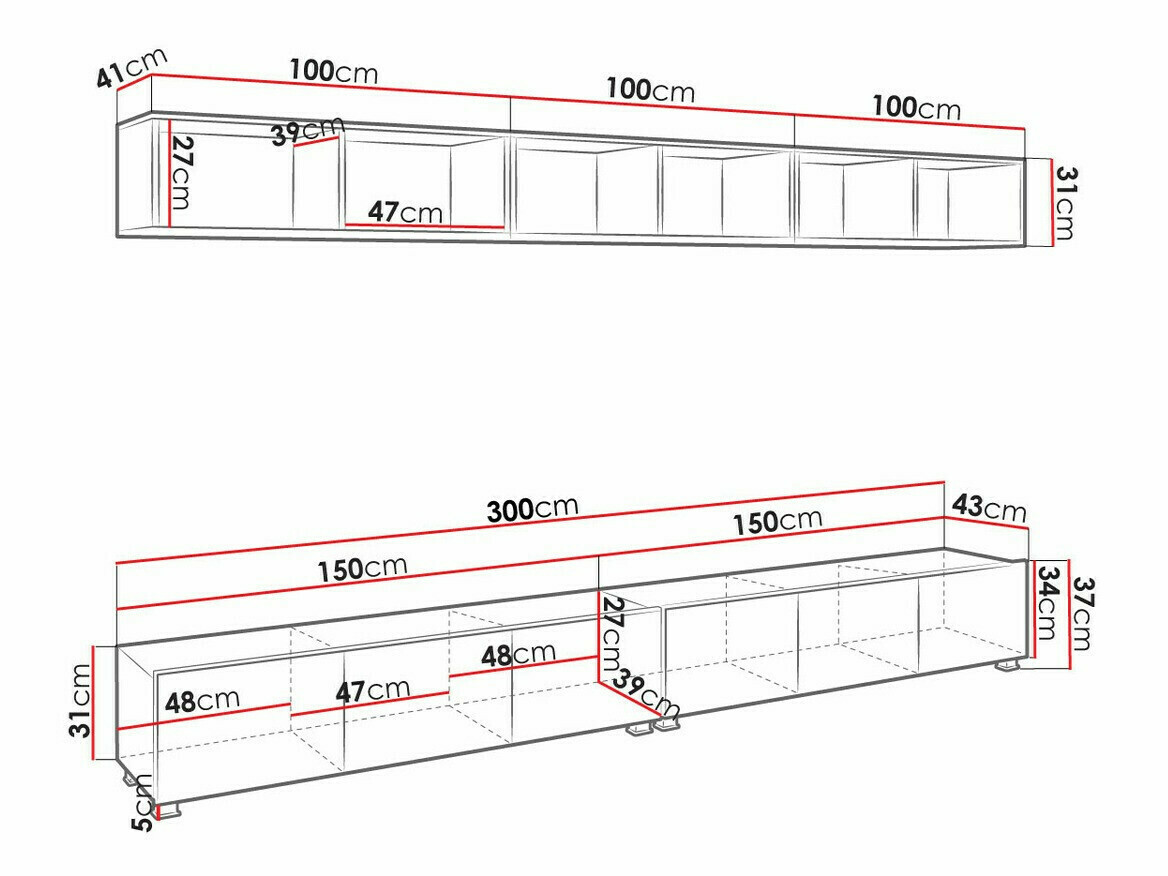 Svetainės komplektas Tivdalu 153 (Juoda + Blizgi juoda + Artisan ąžuolas)
