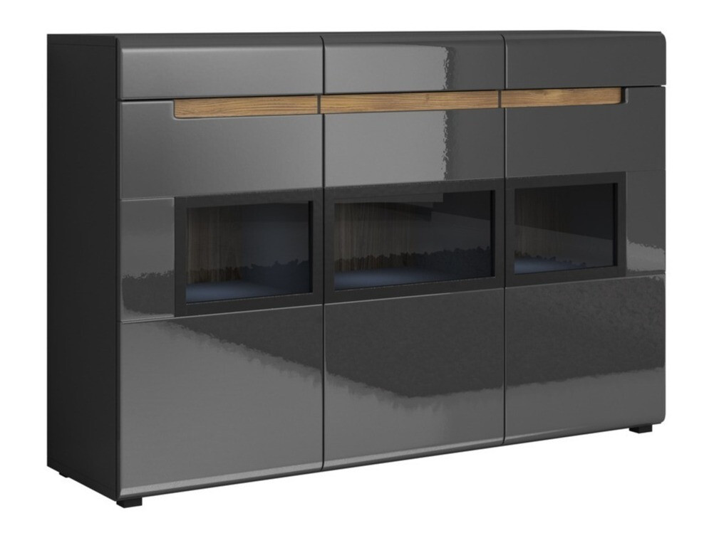 Komoda Austin D107 (Antracitas + Gloss antracitas)