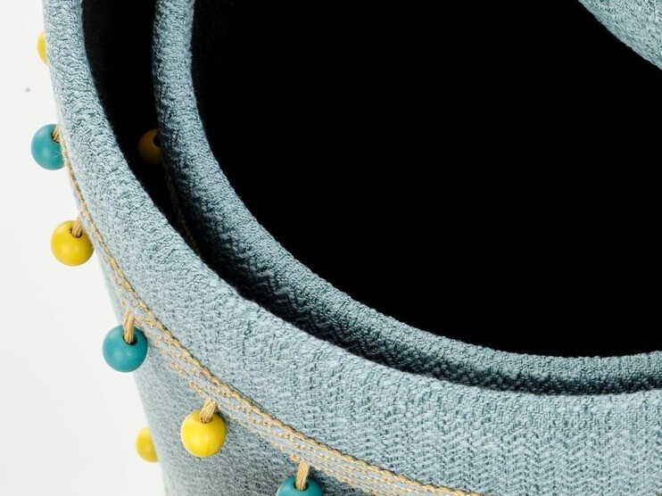 Pufų komplektas Houston 1155 (Šviesi mėlyna)