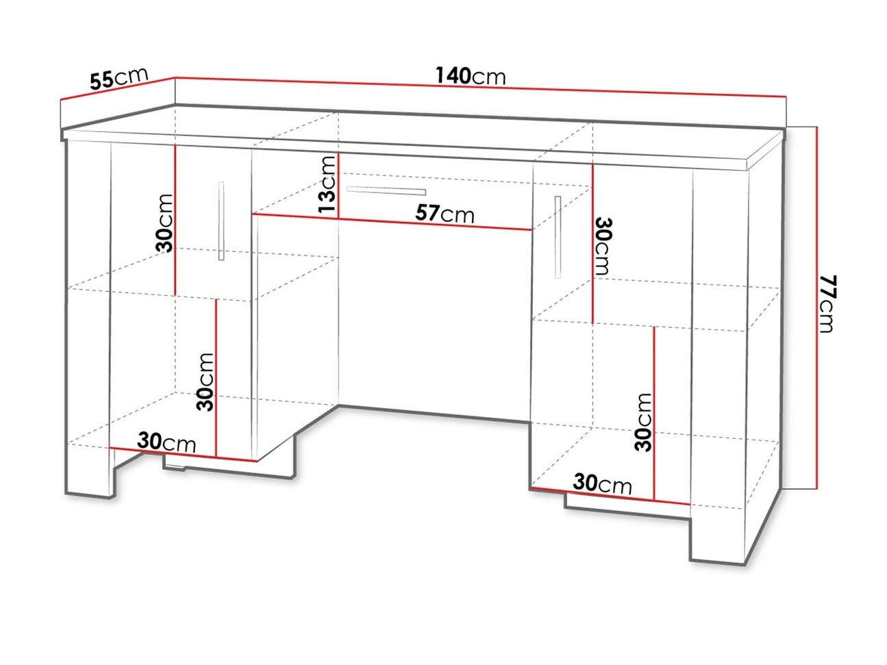 Darbo stalas Melfeli 114 (Sonomos ąžuolas)
