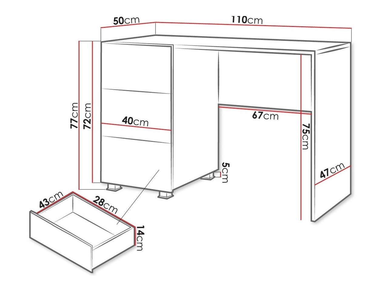 Darbo stalas Remus (Auksinis ąžuolas)