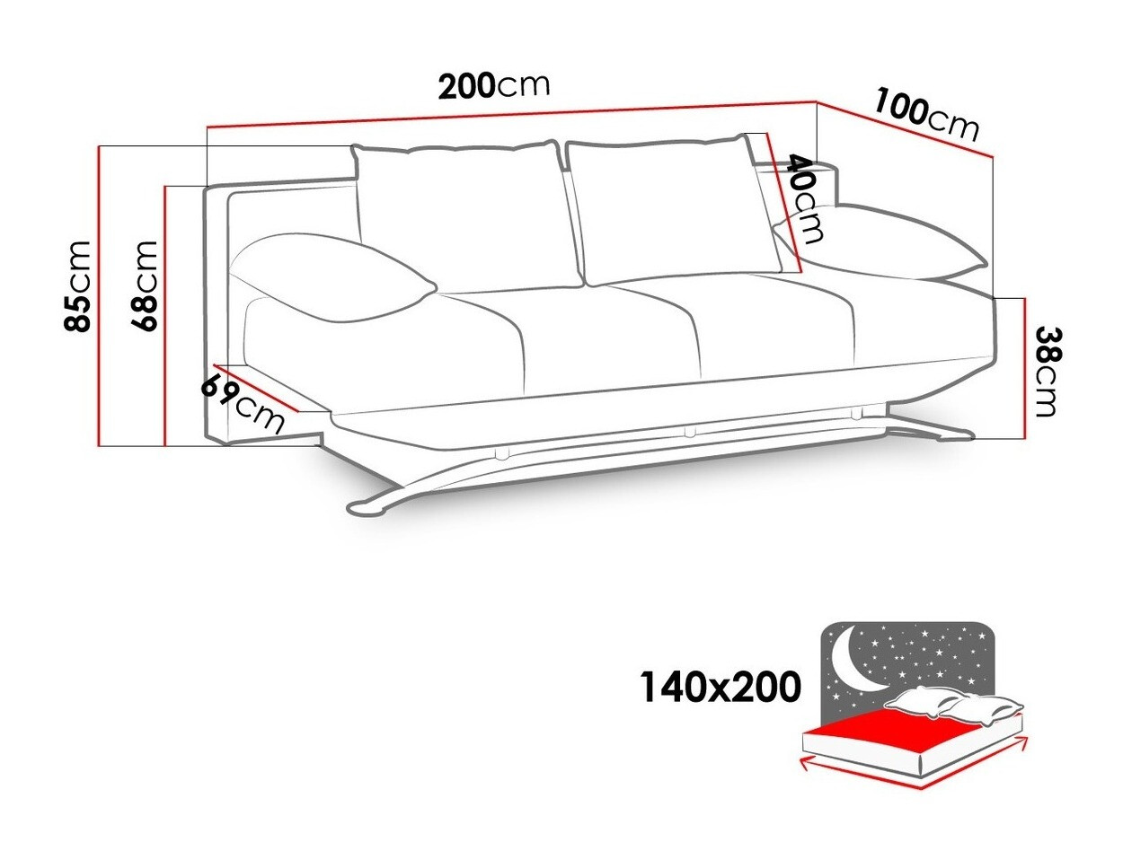 Sofa lova Velum (Soft 020)