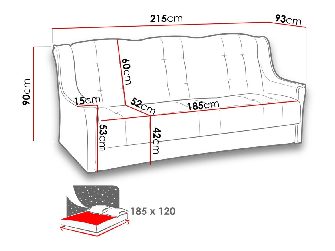 Sofa lova Providence 109 (Ibiza 17 + Ibiza 15)