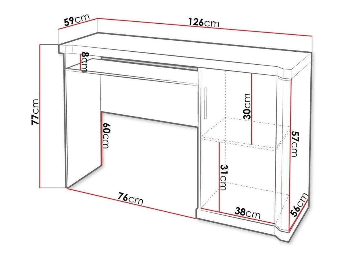 Darbo stalas Lorelie 112 (Trufel ąžuolas)