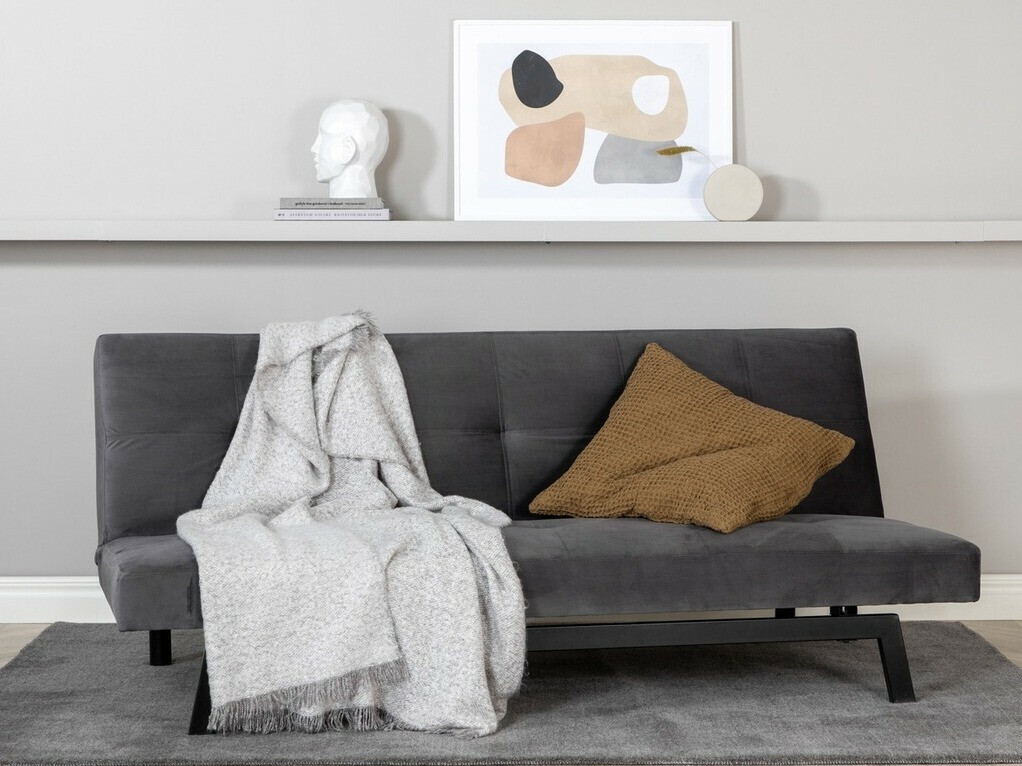 Sofa lova Dallas 1710 (Tamsi pilka + Juoda)