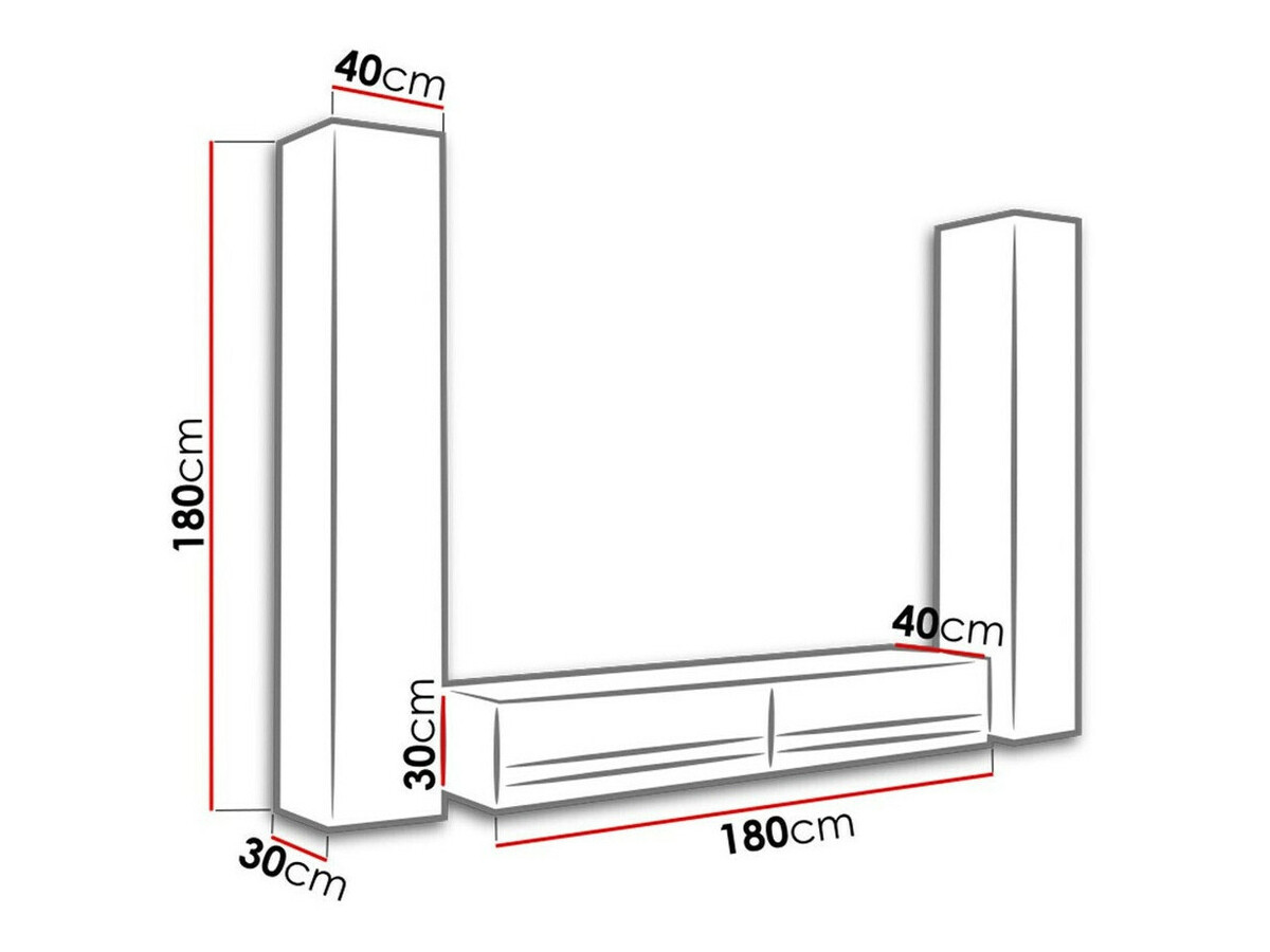 Svetainės komplektas Venenou 113 (Pilka + Blizgus pilkas)