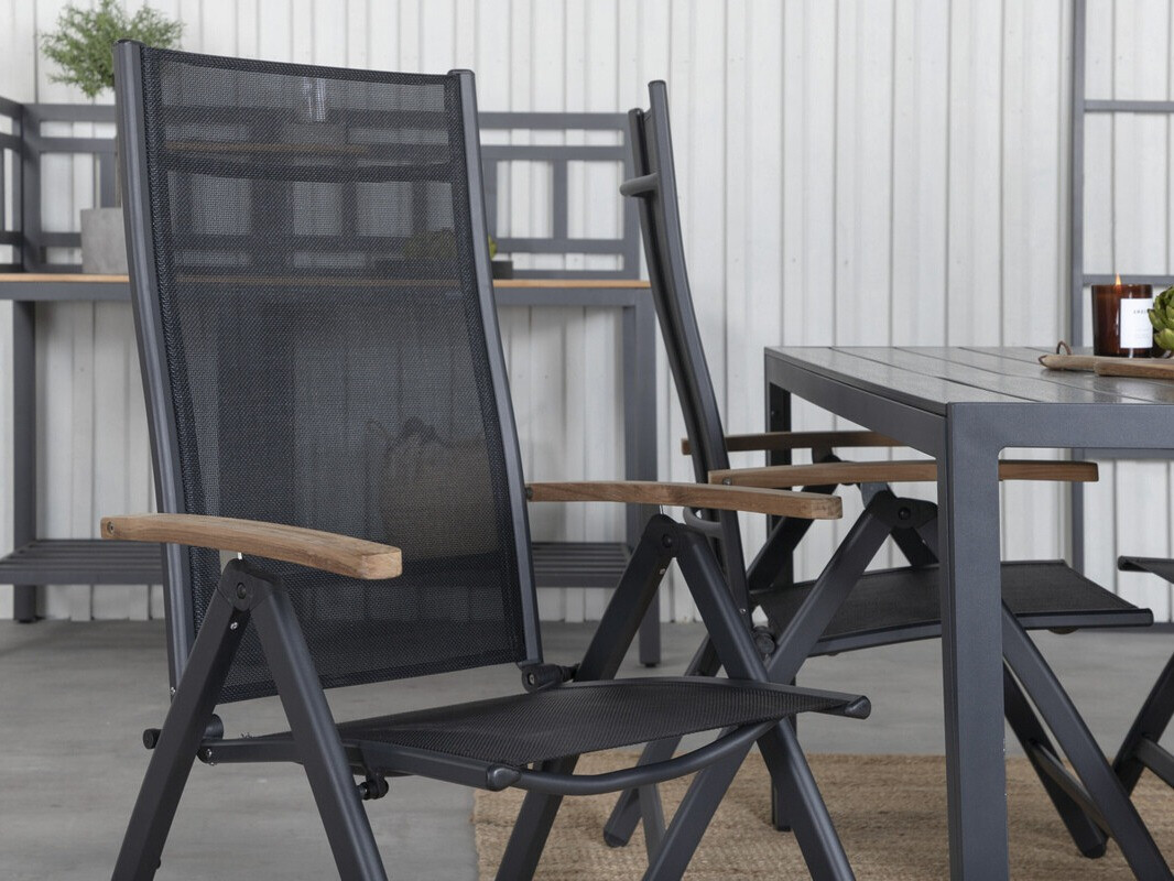 Lauko kėdė Dallas 2848 (Juoda + Ruda)