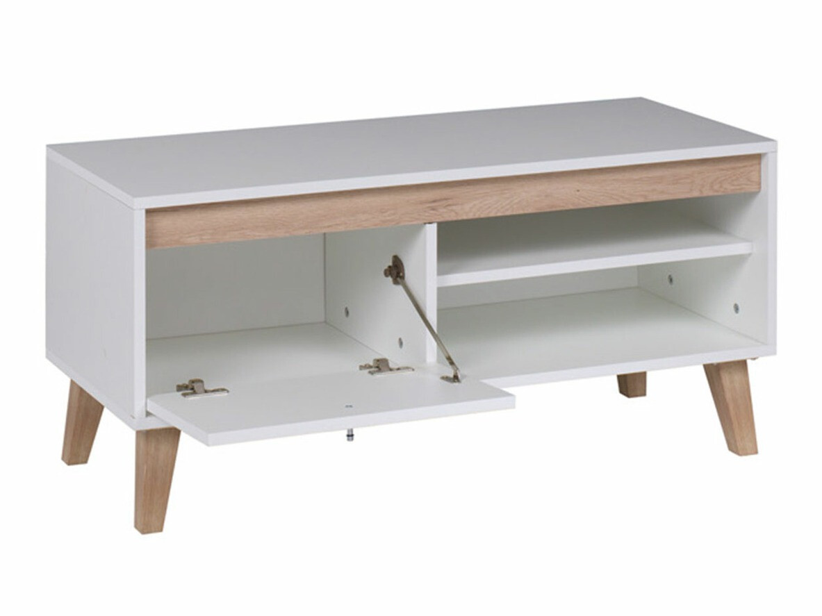 Svetainės komplektas Delbene 118 (Šviesus San Remo ąžuolas + Matinė balta)