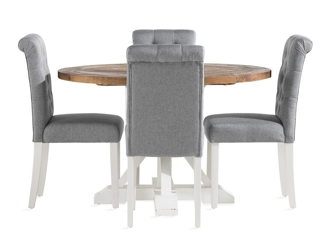 Valgomojo komplektas Parkland 313 (Balta + Šviesi pilka)