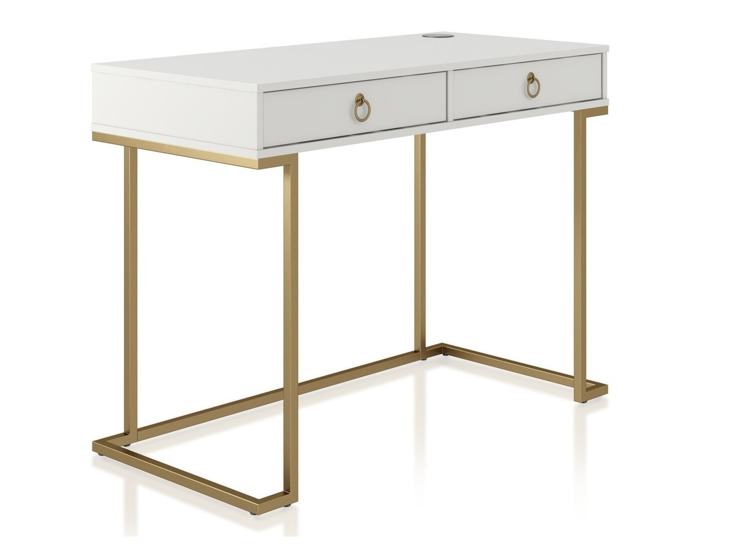 Darbo stalas CosmoLiving by Cosmopolitan Fersale 100 (Balta + Auksinė)