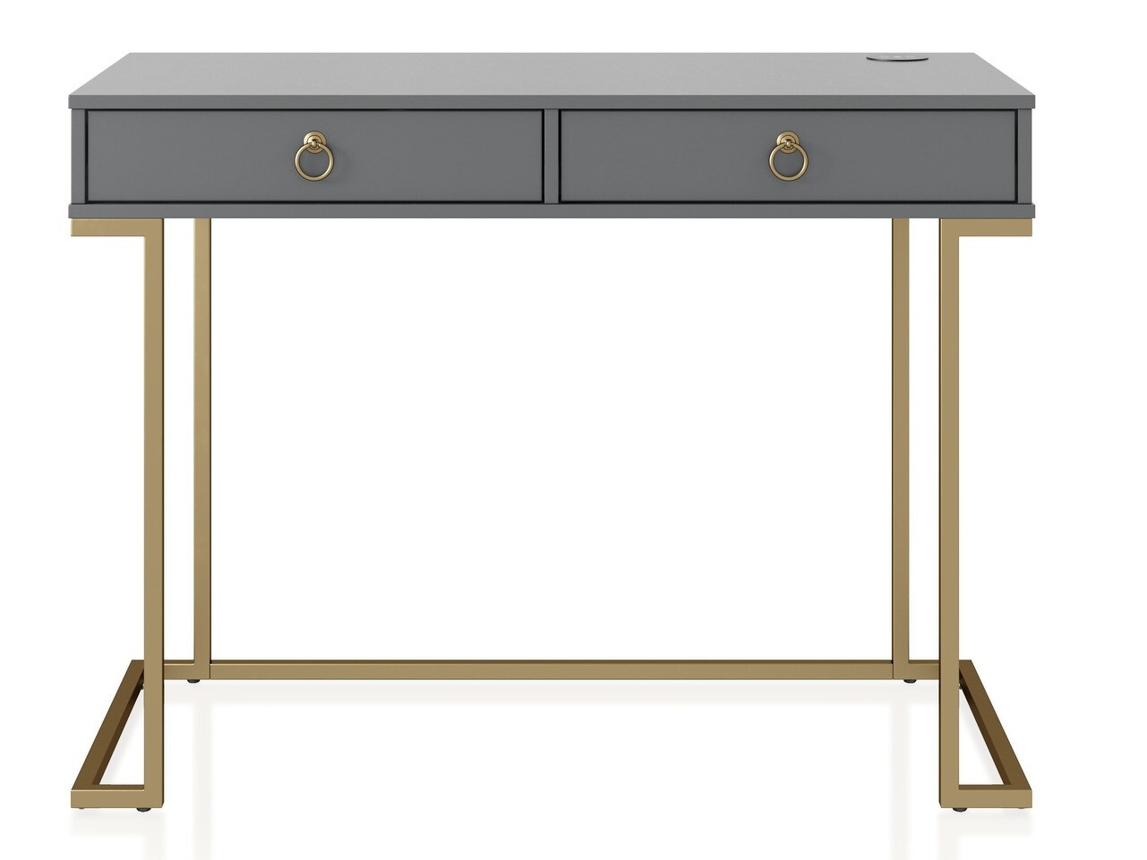 Darbo stalas CosmoLiving by Cosmopolitan Fersale 100 (Grafitas + Auksinė)