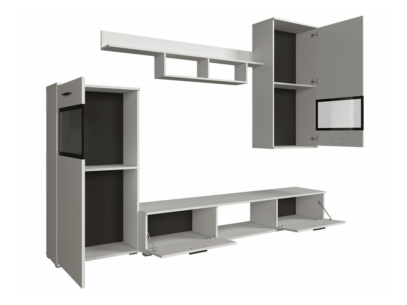 Svetainės komplektas Tucson 111 (Betonas + Balta)