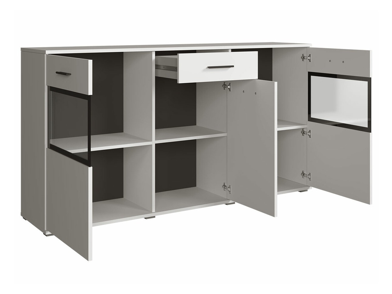 Svetainės komplektas Tucson 111 (Betonas + Balta)