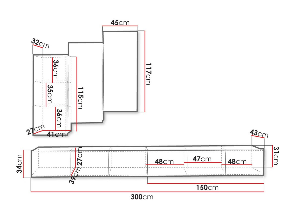 Svetainės komplektas Tivdalu 131 (Balta)