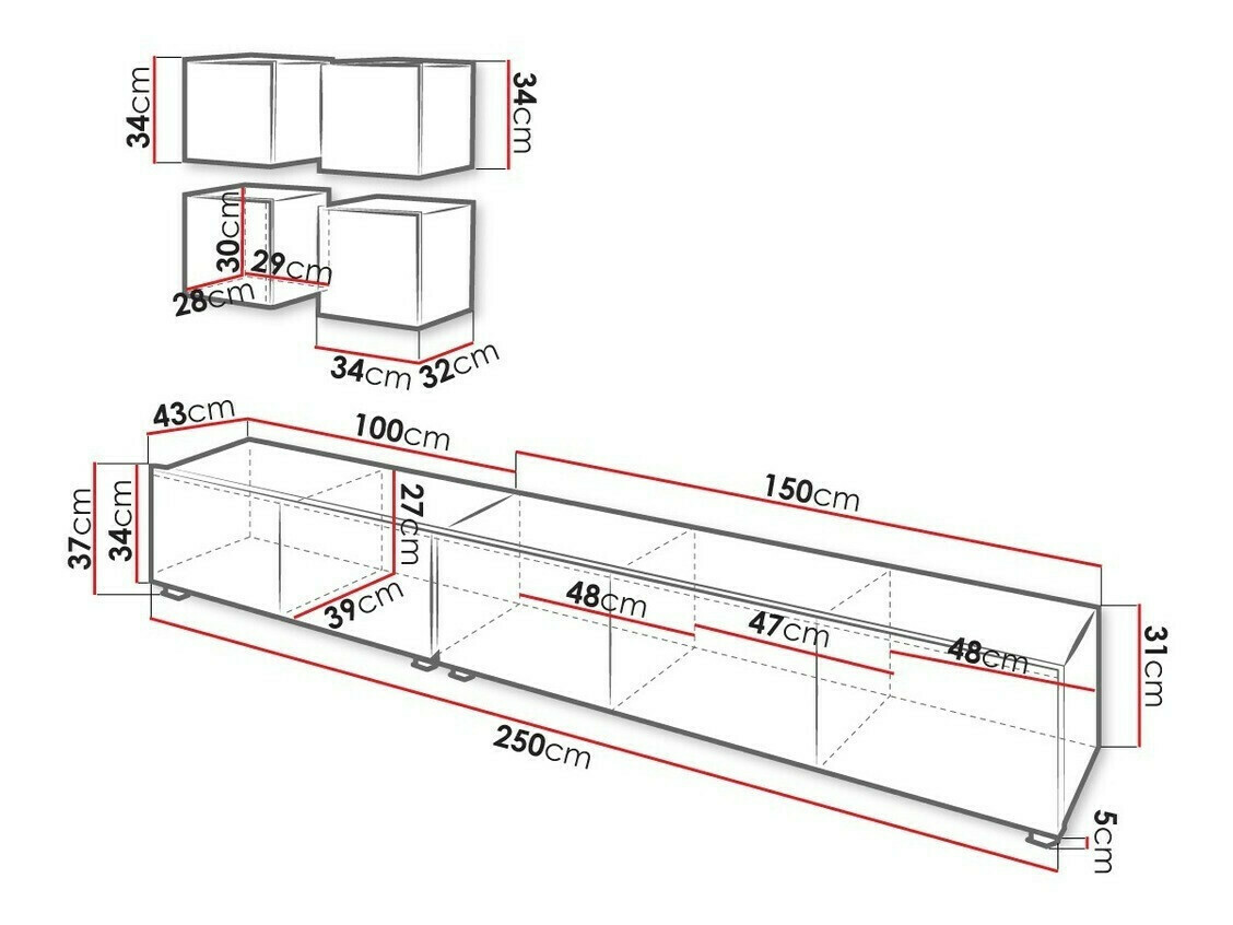 Svetainės komplektas Tivdalu 132 (Juoda + Blizgi juoda + Balta + Blizgi balta)