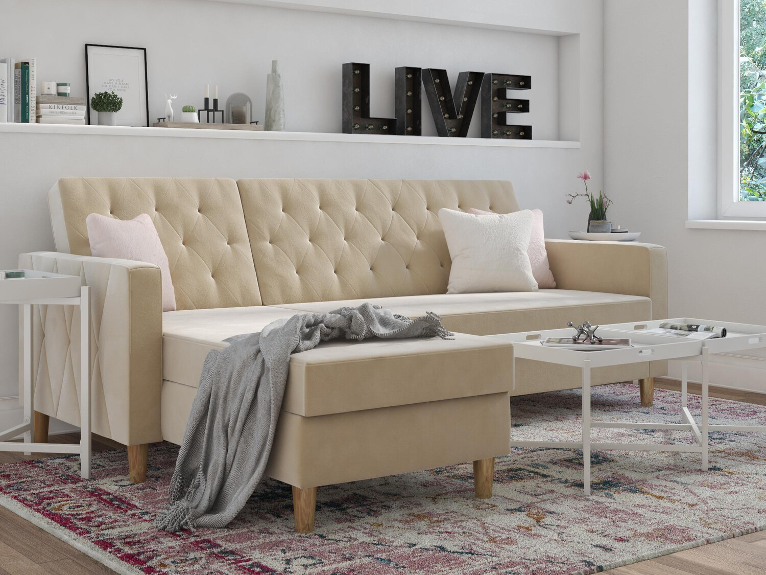 Minkšti kampai su Click-Clack miegojimo mechanizmu