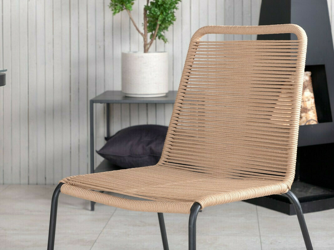 Stalo ir kėdžių komplektas Dallas 2477 (Šviesi ruda + Juoda)