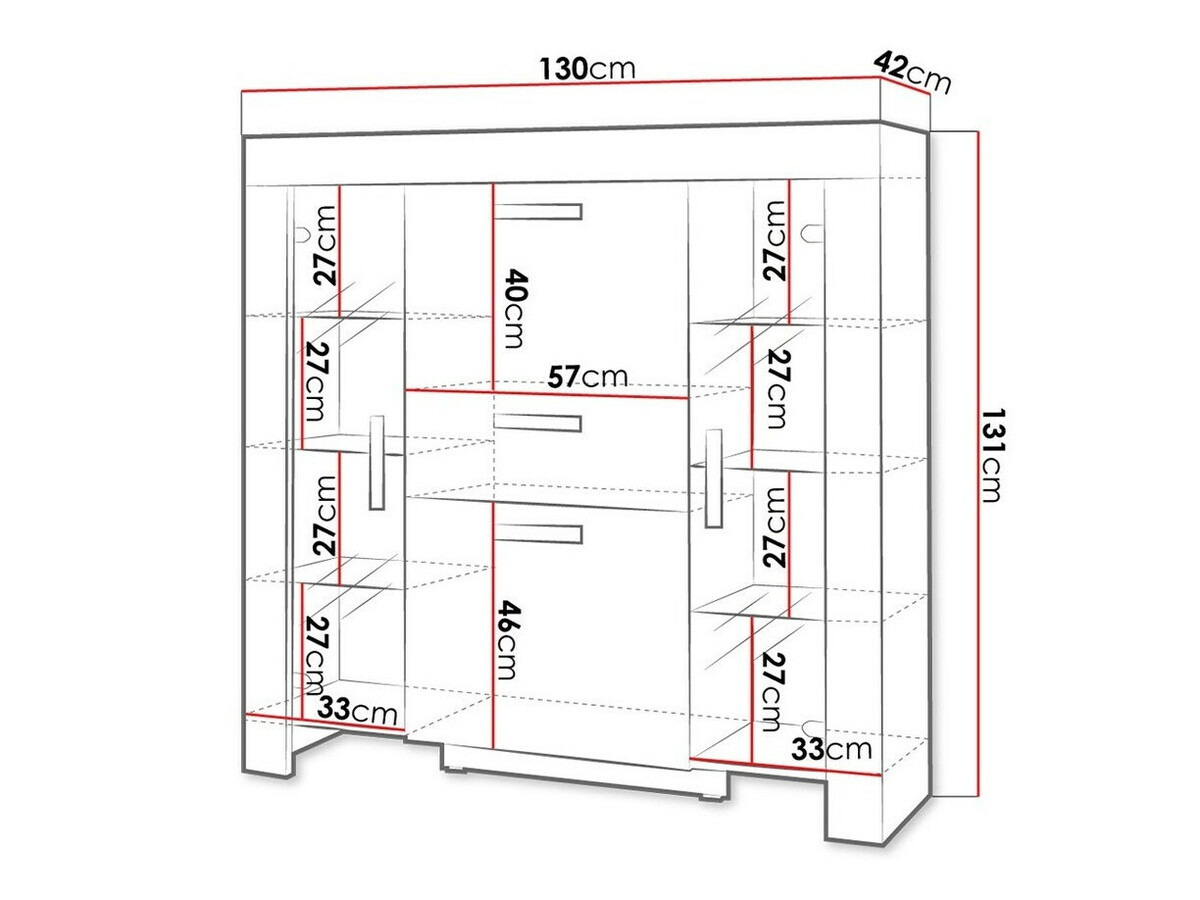 Komoda Melfeli 104 (Sonomos ąžuolas)
