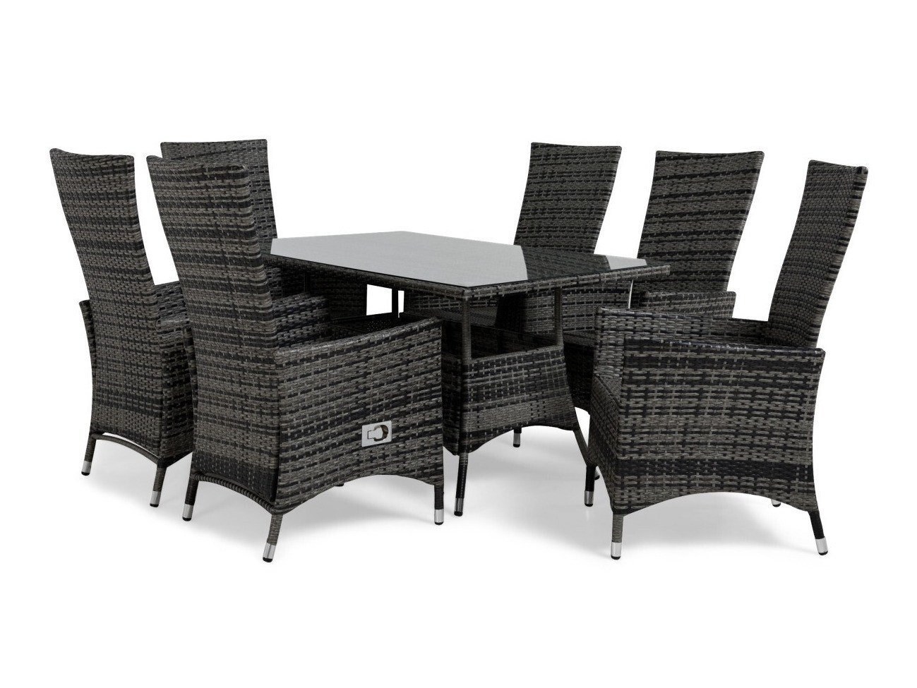 Stalo ir kėdžių komplektas Comfort Garden 1367 (Pilka)