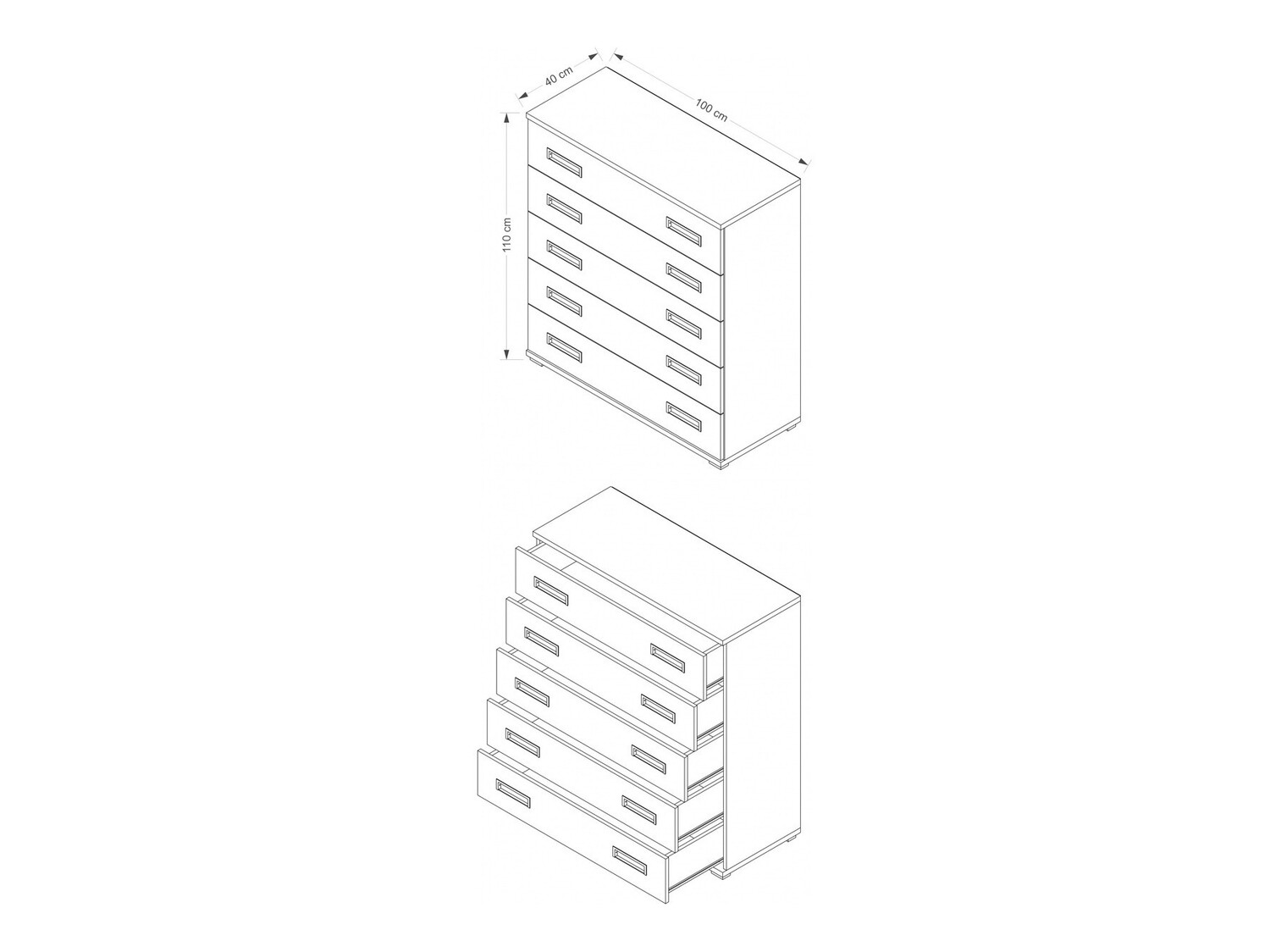 Komoda Elicavo 100 (Sonomos ąžuolas)