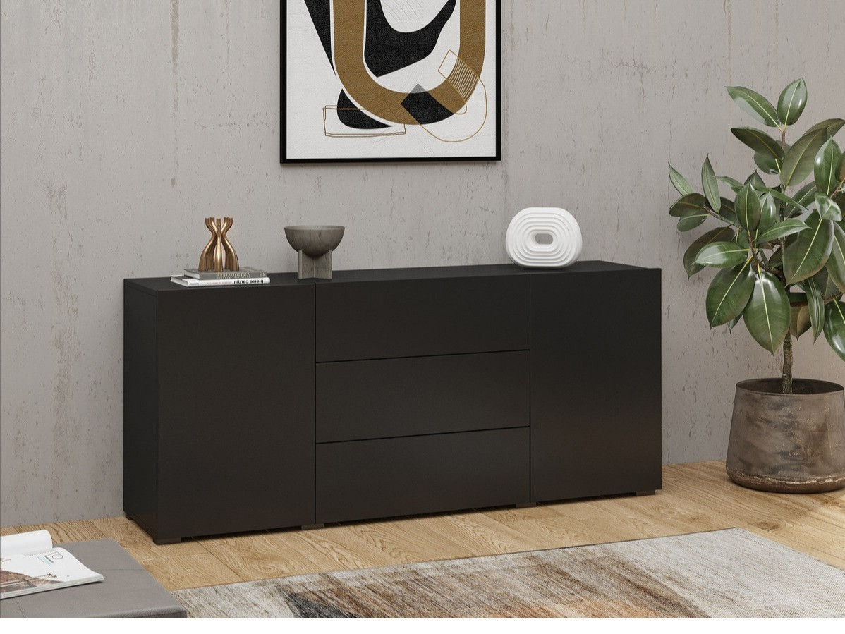 Komoda Revmiru 103 (Juoda + Votan ąžuolas)