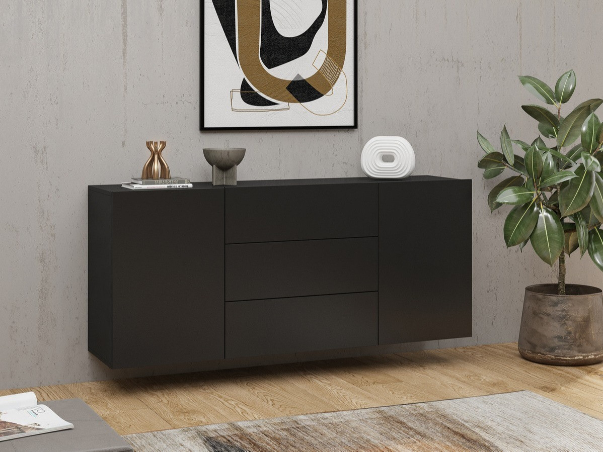 Komoda Revmiru 103 (Juoda + Votan ąžuolas)