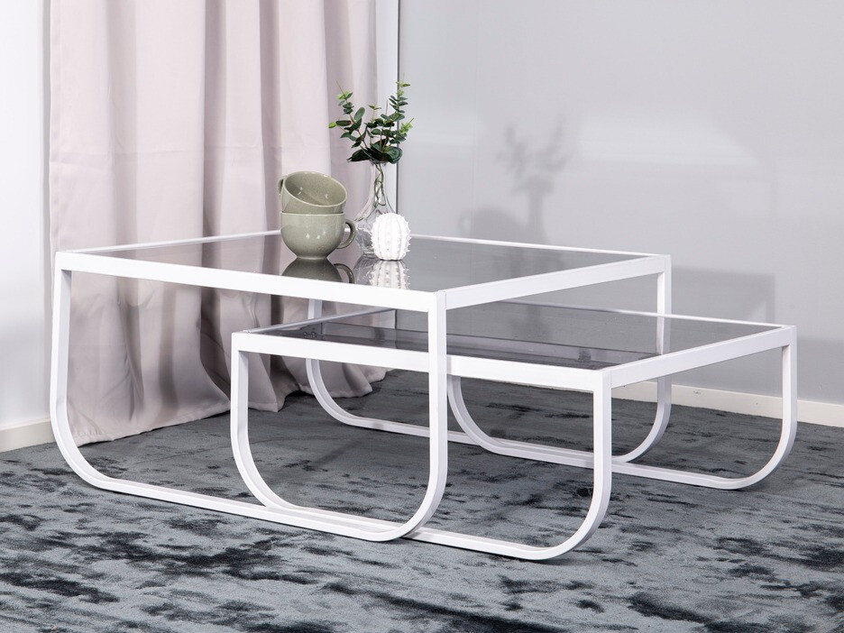 Žurnalinių staliukų komplektas Dallas 220 (Balta)