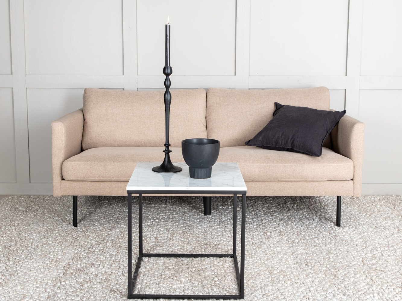 Sofa Fercame 100 (Šviesi ruda + Juoda)