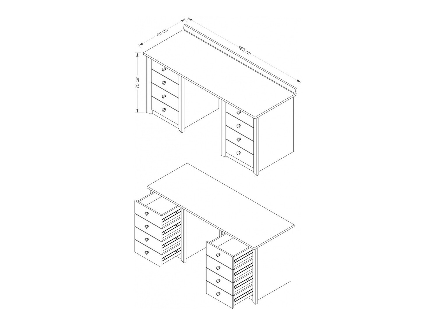 Darbo stalas Elialo 112 (Sonomos ąžuolas)