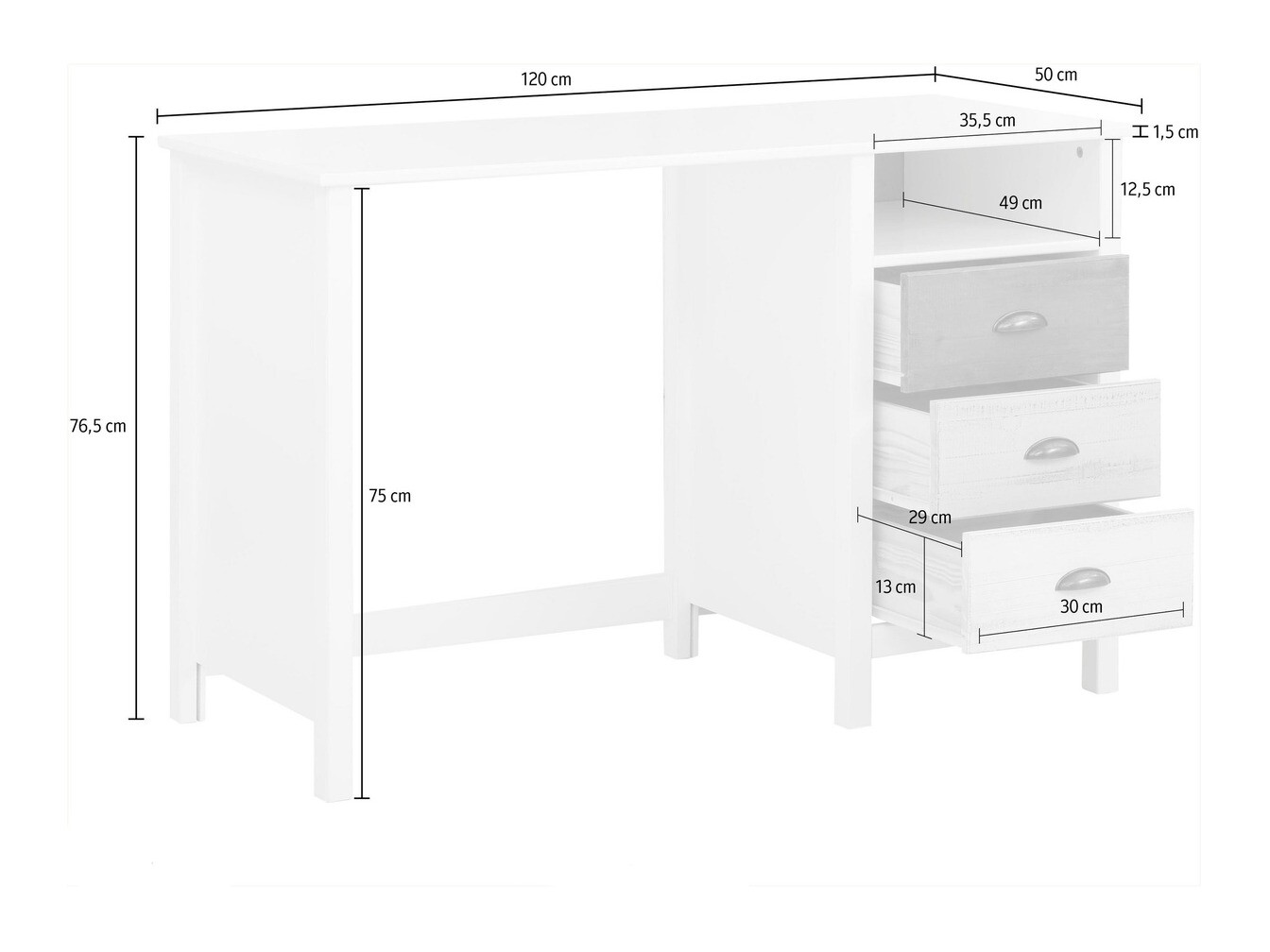 Darbo stalas Denton 358