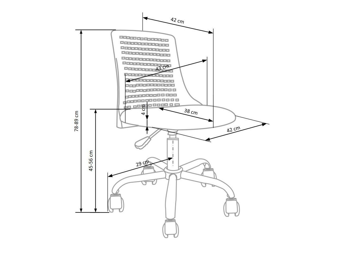 Vaikiška kėdė Houston 396 (Pilka)