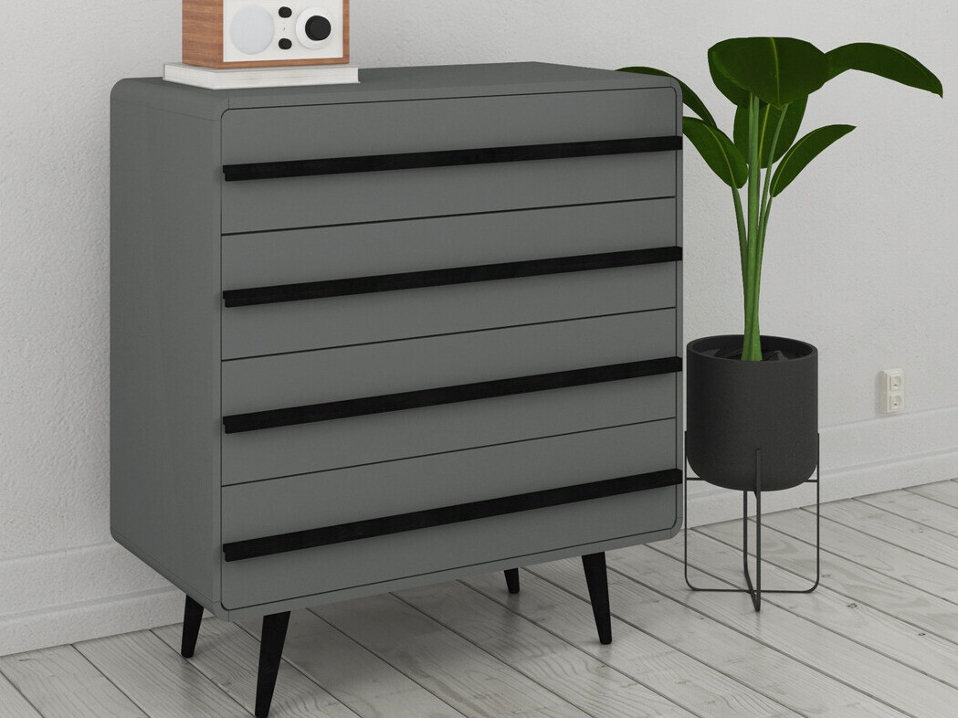 Komoda Denton 566 (Pilka + Juoda)