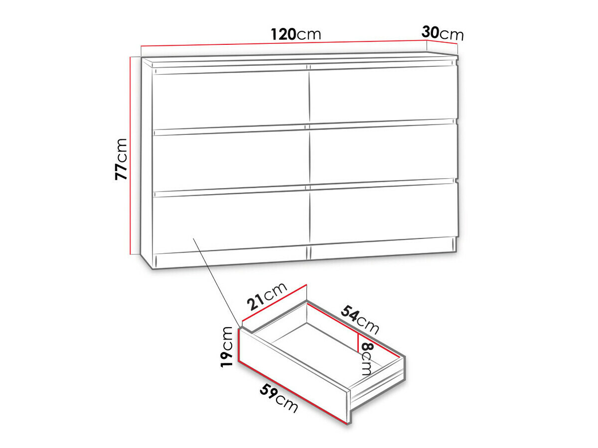 Komoda Comfivo Structor V (Juoda)