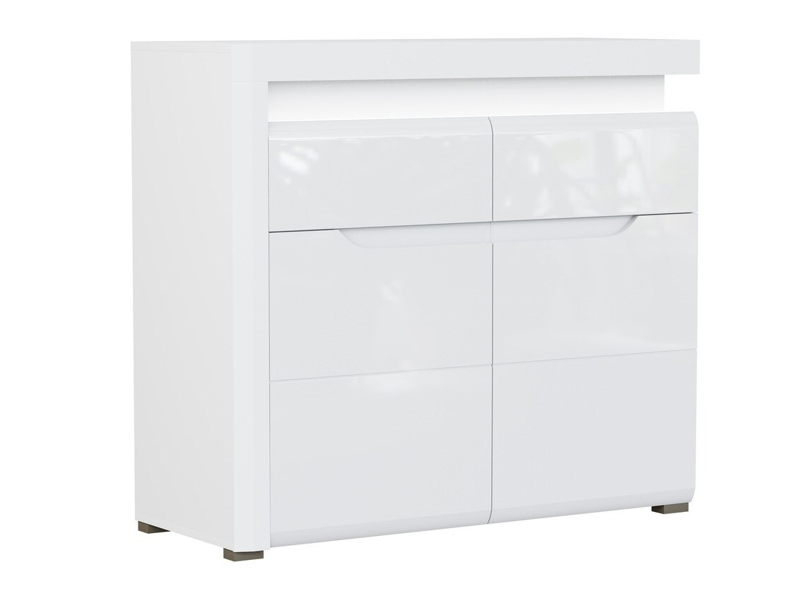Komoda Revelmi 102 (Blizgi balta + Balta)