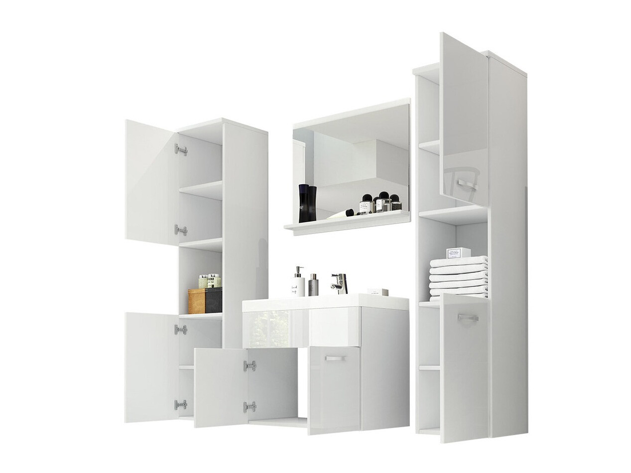 Vonios komplektas Sarasota 123 (Balta + Blizgus pilkas)