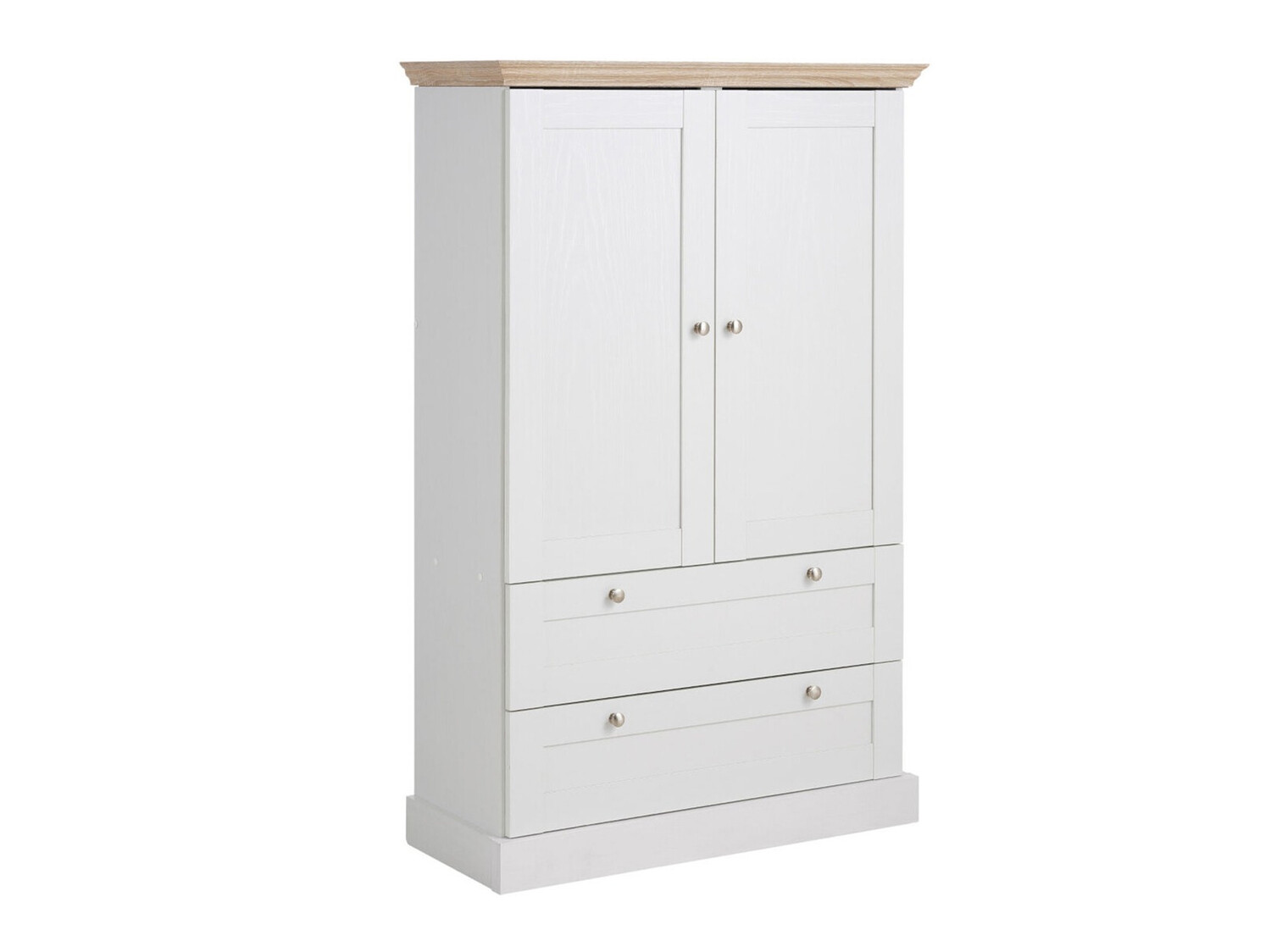 Komoda Lirveri 102 (Balta + Šviesus ąžuolas)